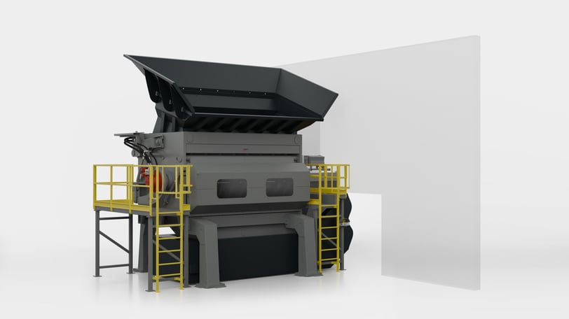 GL900/35 Single-Shaft Shredder with Hydraulic Drive