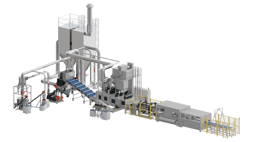 Impianto di riciclo per pannelli fotovoltaici con sistema brevettato di rimozione del vetro