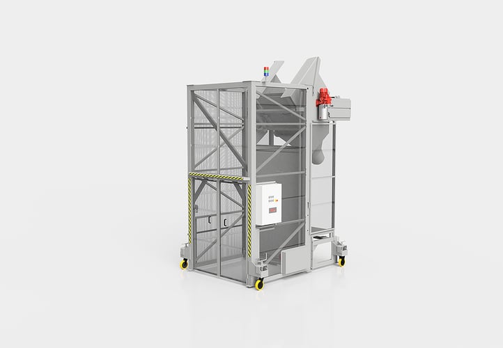 Front Discharge Tippers for Preforms with Special Conveying Hopper