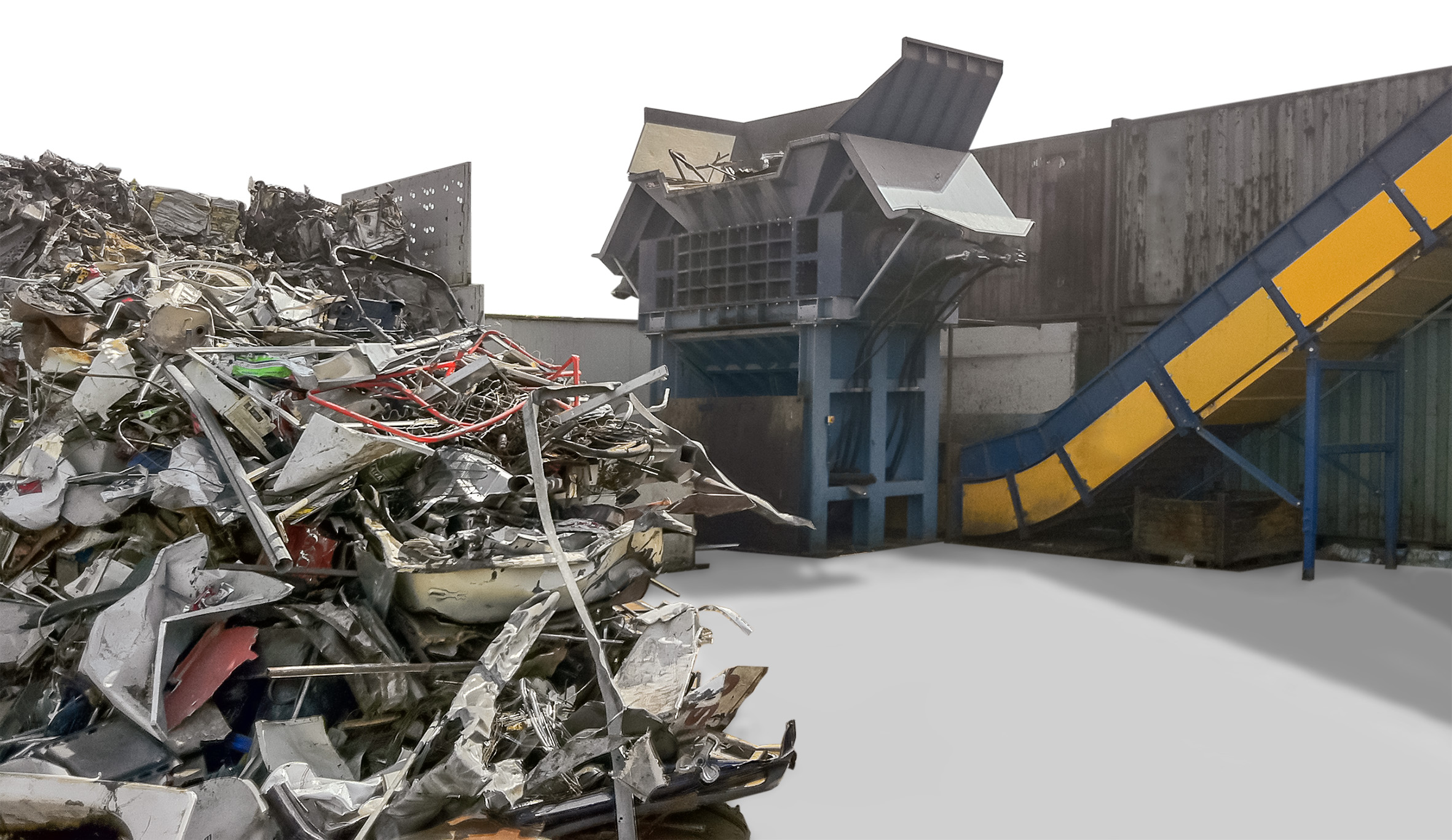 Ferrous waste collection processing system