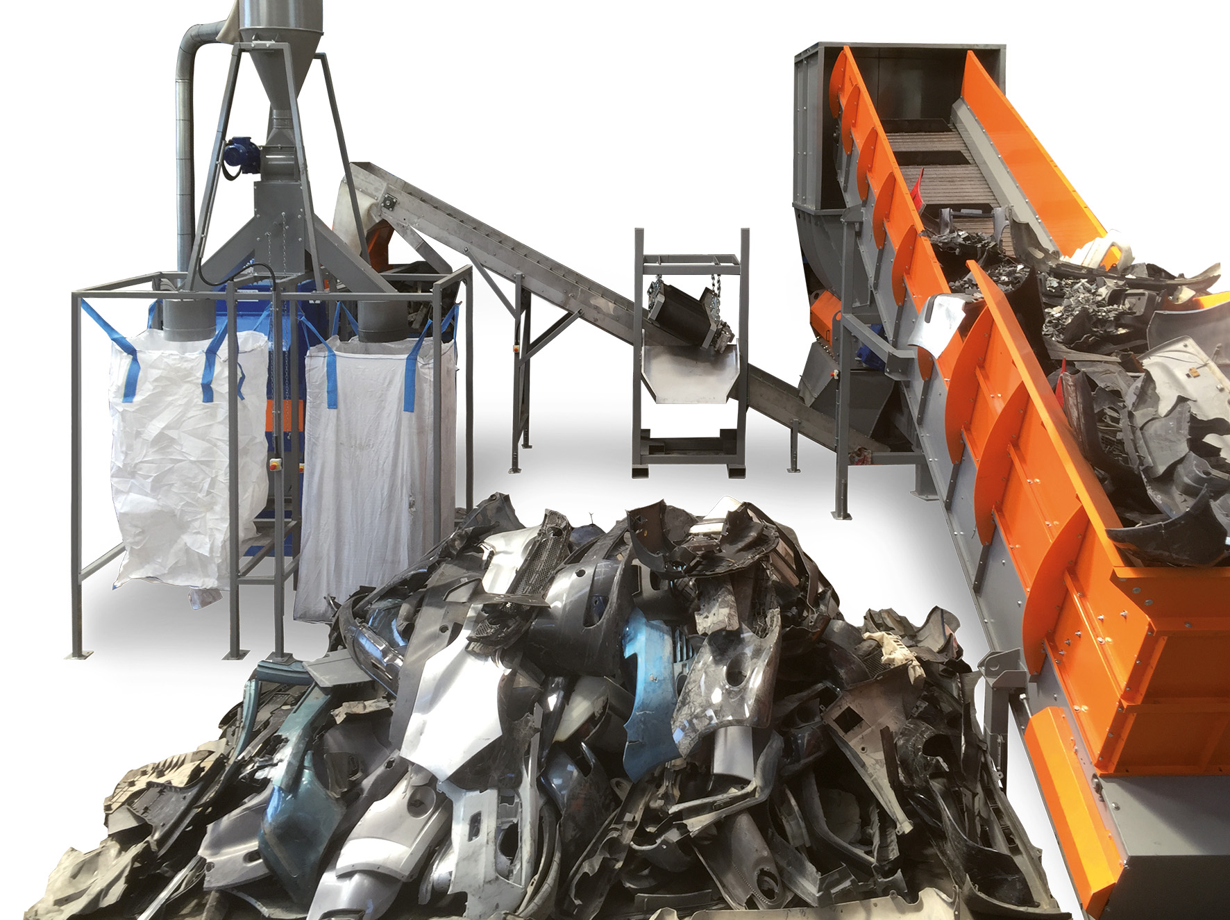 Tanks and bumpers processing system